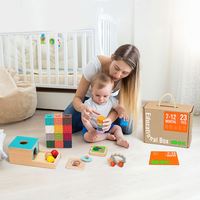 Jouets Montessori, jouets éducatifs pour bébés et tout-petits, boîte d'abonnement pour 7 à 12 mois