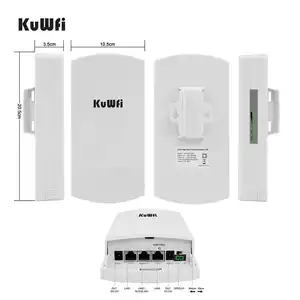 KuWfi véritable 3km longue portée sans fil cpe 300mbps 5.8GHz 12dBi antenne à gain élevé pont wifi extérieur