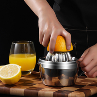 OEM ODM Handmatige Citruspers 550ml Gieter 304 RVS Dubbele Perskoppen Handpers Citroenenpers voor Bar Keuken