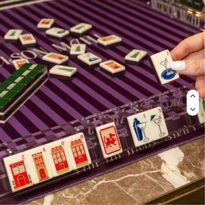Jeu de Mahjong de Luxe Thème Urbain Américain : New <span class=keywords><strong>York</strong></span> et Paris – Design Vert et Jaune pour le Divertissement Familial - Product Image 2