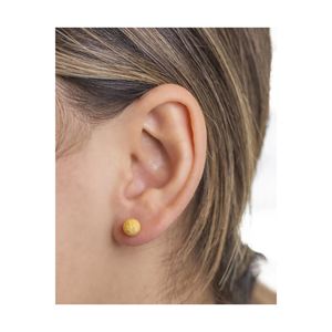   Boucles d'oreilles tendance en or 22 carats, clous d'oreilles plaqués or 18 carats avec zircon diamanté à motif géométrique pour fiançailles - Product Image 1