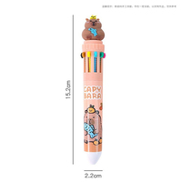 Capybara Dessin Animé Stylos À Bille Multicolore En Plastique École Papeterie En Gros