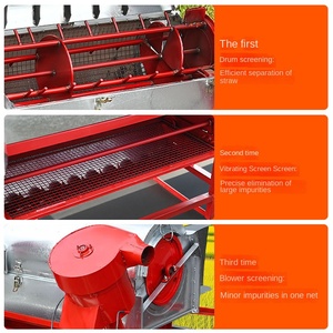 Nouvelle machine à battre et à nettoyer le riz entièrement automatique 2025, batteuse à riz domestique, récolte du riz, sorgho, colza, 115 kg, 220 V - Product Image 3