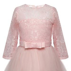 ชุดเดรสลูกไม้ลายดอกไม้สำหรับเด็กผู้หญิงอายุ 6-14 ปี ชุดเจ้าหญิงสำหรับงานปาร์ตี้ งานประกวด ชุดราตรีเด็กยาวสำหรับงานแต่งงานและงานเลี้ยงตอนเย็น - Product Image 4