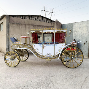 Charrette royale électrique de style européen, chariot de mariage tiré par des chevaux, charrettes et carrosses à chevaux électriques, charrette électrique - Product Image 5