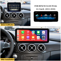 Navigation automobile Android 13 12,3'' pour lecteur multimédia avec DVR, CarPlay sans fil, 4G, WiFi, GPS pour Mercedes Benz Classe B W246 2012-2018