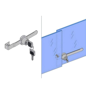 Cerradura al por mayor para puertas correderas de armario, de fácil instalación, de aleación de zinc, para vidrio a vidrio, cerraduras para cajones, armarios y muebles del hogar - Product Image 3