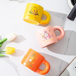 แก้วเซรามิคลายการ์ตูนไวจิ แรบบิท ขนาด 350 มล. แก้วกาแฟหลากสีสัน สำหรับใช้ในบ้าน สำนักงาน หรือเป็นของขวัญ - Product Image 4