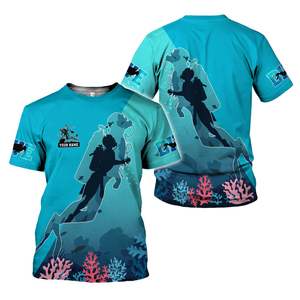 <span class=keywords><strong>T</strong></span>-<span class=keywords><strong>shirt</strong></span> 3D per uomo e donna regalo subacqueo Design personalizzabile su <span class=keywords><strong>t</strong></span>-<span class=keywords><strong>shirt</strong></span> amore personalizzato per le immersioni subacquee - Product Image 5