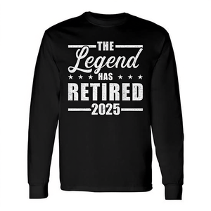 Camiseta de Manga Larga Legend 2025 para Regalo de Jubilación a Compañeros de Trabajo con Diseño de Gorra Icónica, Camiseta Promocional - Product Image 2