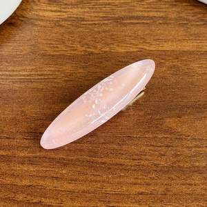 Nouvelle Pince à Cheveux Élliptique en Acétate Tendance avec Paillettes Fines, Design Bec de Canard pour Franges Latérales, Accessoires Cheveux Fille, Vente en Gros - Product Image 3