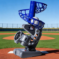 Máquina Lanzapelotas de Béisbol para Entrenamiento Individual, Ángulo y Velocidad Ajustables, Robot Lanzador de Softbol de Doble Potencia, Incluye 9 Pelotas