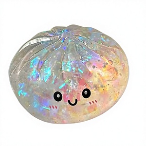 Big Silicone Simulated Steamer Bun Squishy Dumpling Face Glitter Expression Fast Rebound Anti-stress Fidget Toy 8cm <b>Boys</b> 14 - Product Image 3
