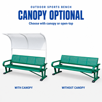 Banc de parc sportif en alliage d'aluminium entièrement recyclable, siège perforé, vis en acier inoxydable 304, chaise d'attente ergonomique pour extérieur