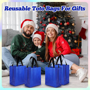 Tái chế không dệt Tote Túi với cán tái sử dụng có thể gập lại mua sắm túi in thiết kế - Product Image 4