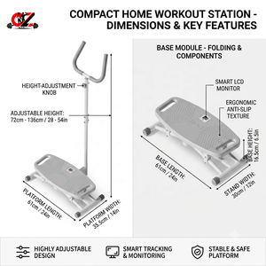 Máquina de Ejercicios Abdominales para el Hogar, Equipo de Fitness para Entrenamiento del Core, Soporte Desmontable Ajustable en Altura con Juego de Bandas de Resistencia - Product Image 4