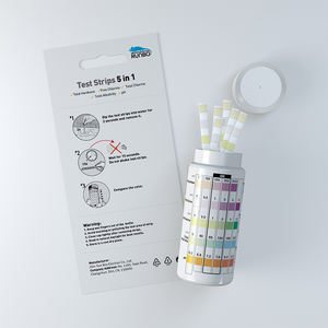 Enkele Blister Gemakkelijk Af Te Lezen Gemakkelijk Te Gebruiken 5-weg Zwembad Teststrip Zwembadwater <span class=keywords><strong>Test</strong></span> Waterkwaliteit Testkits - Product Image 3