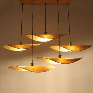 Zeal Lighting Luces de forma de bambú de alta calidad Ventilador de mesa de bambú Luz solar de ratán de Bambú - Product Image 6