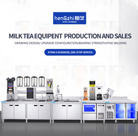 HENGZHI Ensemble complet d'équipements pour Bubble Tea, conception de comptoir pour salon de thé au lait avec service personnalisé, machine à Boba Tea à vendre