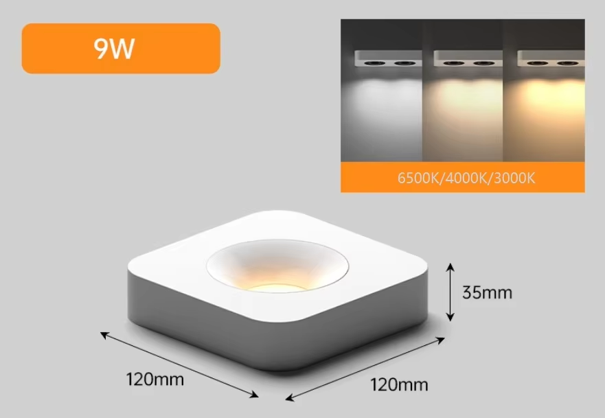 9w white shell white cup downlight