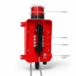 Station d'alerte de sécurité robuste avec combiné et balise d'avertissement pour autoroute, atelier, <span class=keywords><strong>centrale</strong></span> électrique, téléphone d'urgence - Product Image 3
