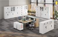 Armoire de classement en acier, armoire de rangement métallique verrouillable avec 6 portes pour bureau et école
