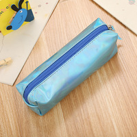 Étui à crayons holographique irisé laser avec fermeture à boucle pour enfants, école, bureau, 19x4.5x5.5cm
