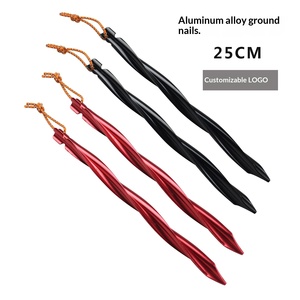 Aluminum Alloy Ground PEGS Outdoor <b>Canopy</b> <b>Tents</b> Spiral 25cm Rope V-Shaped Lightweight Triangular Accessories - Product Image 2