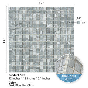 Mosaico Autoadhesivo Azul Oscuro <span class=keywords><strong>de</strong></span> 12x12 Pulgadas, Mosaico Pequeño <span class=keywords><strong>de</strong></span> 0.6x0.6 para Decoración <span class=keywords><strong>de</strong></span> Interiores <span class=keywords><strong>de</strong></span> Cocina, Baño y Paredes - Product Image 4