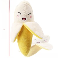 Mainan Plush Pisang Kuning Berbunyi untuk Kucing dan Anjing dengan Pembuat Suara BB Terpasang
