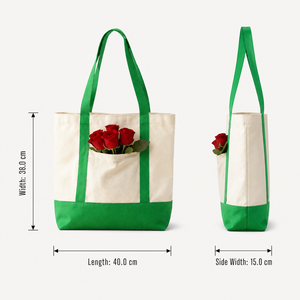 Sac fourre-tout en toile de coton Aiyi robuste et extra large à motif de dessin animé, avec fermeture éclair et poignée longue, personnalisable, vente en gros - Product Image 2