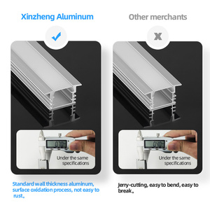 A1712c Trung Quốc Nhà cung cấp đèn Led nhôm hồ sơ, Đèn tường LED nhôm hồ sơ LED ánh sáng nhôm kênh - Product Image 3