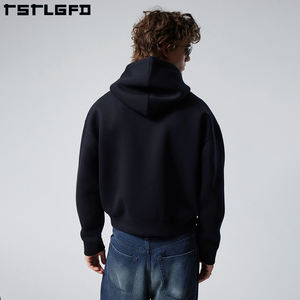 เสื้อฮู้ดแบบสวมศีรษะโอเวอร์ไซส์สำหรับผู้ชายเสื้อสเวตเตอร์โลโก้แบบกำหนดเองมีซิปสองชั้นทรงหลวม - Product Image 5