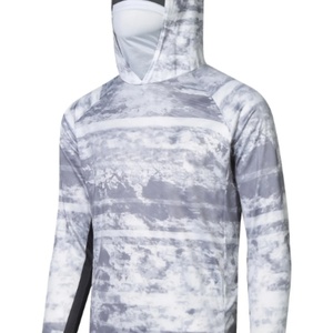 Chemise de pêche pour homme OEM UPF50+ camouflage à manches longues, séchage rapide, respirante, avec capuche et masque, grande taille pour adultes - Product Image 5