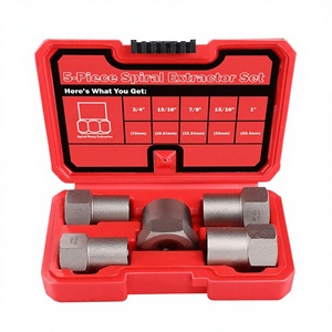 Kit Extractor de Tuercas y Tornillos KHC de Alta Resistencia, 5 Piezas, 1/2", Acero CR-MO, Resistente a la Corrosión, Plateado/Negro, Grado 1 para Bricolaje - Product Image 6