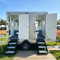 Remorque WC mobile publique à 2 cabines, de luxe VIP, portable, pour événements, vente en gros