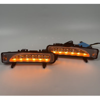 Luz antiniebla de señal de giro dinámica LED DRL luz diurna para Ford Edge 2009-2014