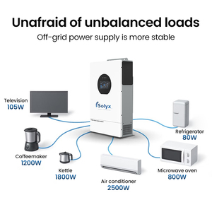 Onduleur solaire hybride biphasé US 7,2 kW 10800 VA avec protection contre les surcharges <span class=keywords><strong>de</strong></span> puissance, compatible avec 1 à 6 unités en parallèle - Product Image 4