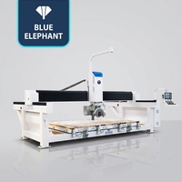 Scie à pont CNC industrielle 4+1 pour la découpe de marbre, granit et quartz avec positionnement par caméra pour la fabrication de carreaux
