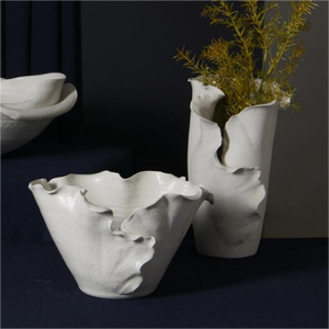 Ensemble de vases en céramique blanche de luxe, décoration moderne pour la maison avec glaçure mate pour fleurs artificielles décoratives et vase en porcelaine - Product Image 2