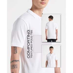 เสื้อโปโลแขนสั้นผู้ชายสำหรับฤดูร้อนเสื้อโปโลผ้าฝ้ายระบายอากาศ - Product Image 2