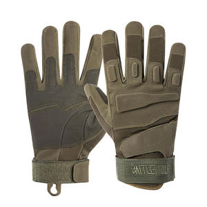 Guantes tácticos de cuero con dedos completos para hombre, guantes antideslizantes de carreras para deportes de fitness al aire libre, motociclismo, pantalla táctil - Product Image 5