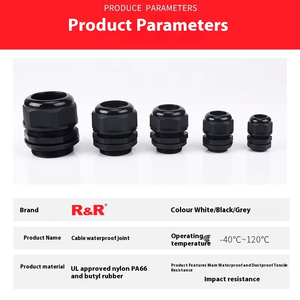 Prensaestopas de nailon impermeables aprobadas por la <span class=keywords><strong>CE</strong></span> M12 M16 M20 M25 M32 M40 M50 M63 multiagujeros con junta tórica y tuerca de bloqueo - Product Image 4