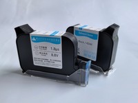 Imprimante jet d'encre 42 ml à base de solvant pour cartouche avec temps de séchage de 3 à 5 secondes pour machine de codage par lots TIJ portable (multicolore)