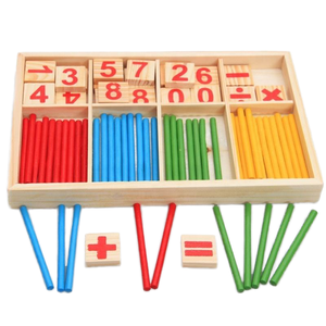 Bâtons de comptage en bois pour enfants, jouet éducatif pour l'apprentissage précoce des mathématiques, bâtonnets en bois éducatifs pour le calcul et les mathématiques - Product Image 2