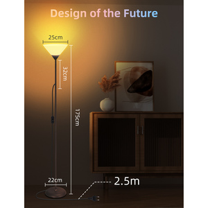 Aigostar moderna lampada da terra 175 cm E27 Base telecomando e per Bluetooth LED lampadina RGB & 2700K-6500K per soggiorno - Product Image 6