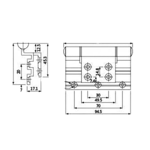 New double side Hợp kim nhôm cờ hình dạng cửa sổ Bản lề cửa giấu bản lề cho cửa gỗ - Product Image 6