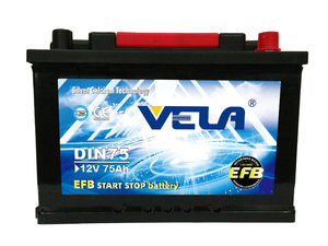 Batería de Arranque y Parada Efb para Vehículo 12v 75ah Mf, Baterías Económicas para Automóvil DIN75L 6-qw-75 - Product Image 1