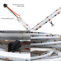 Bande lumineuse LED flexible RGBIC COB 420 LED, PCB 10mm 12mm, DC12V/24V, IP20, haute luminosité, dimmable, contrôle par application