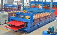 Machine de formage à froid de panneaux de toiture IBR à double couche haute vitesse et haute précision avec moteur Siemens et système PLC Delta
